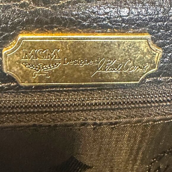 MCM Black and Gold Crossbody Bag with Structured Design - Picture 8 of 11